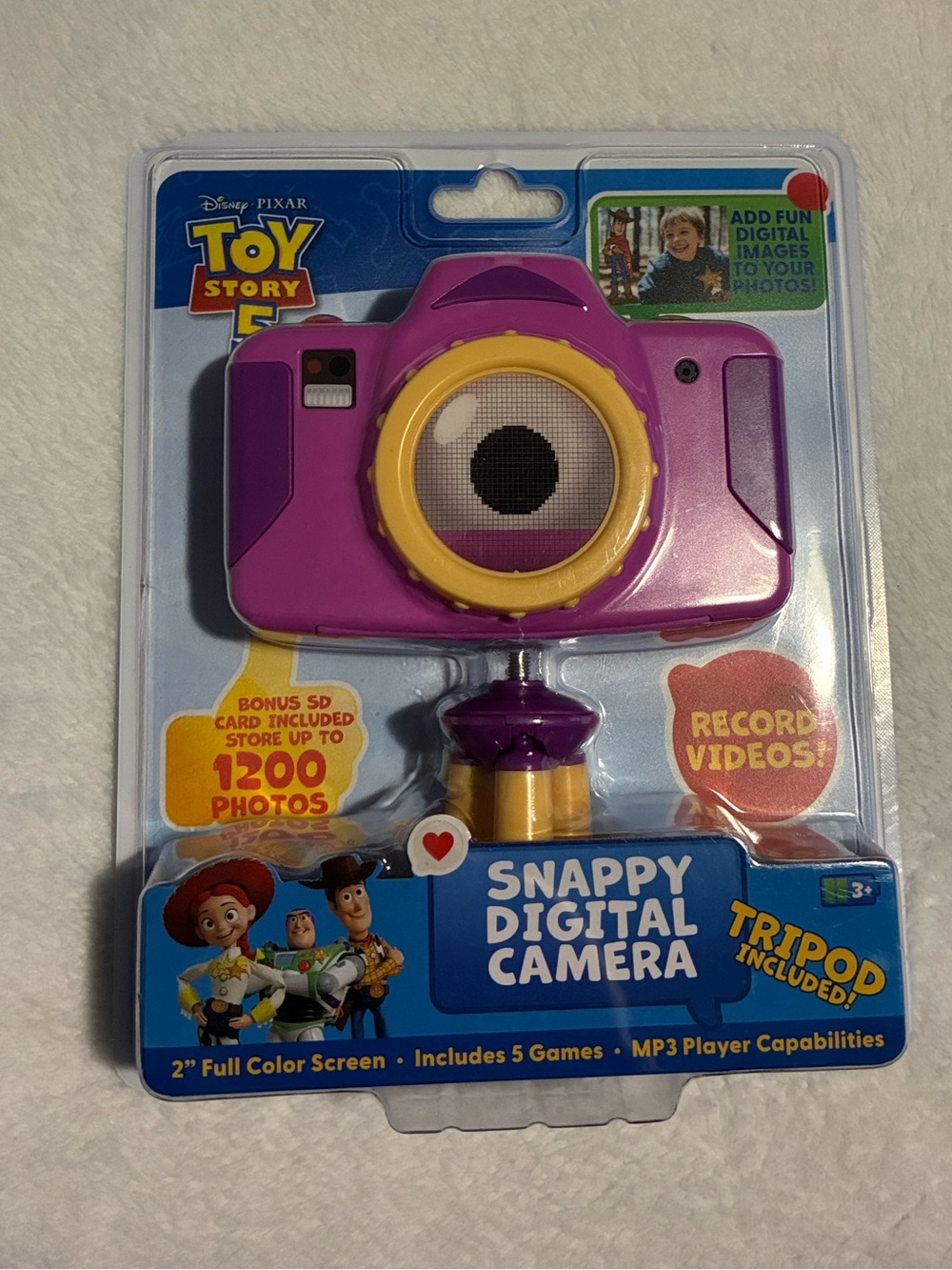 2026 Disney Toy Story 5 SNAPPY Digital Camera Tripod Videos Photos MP3